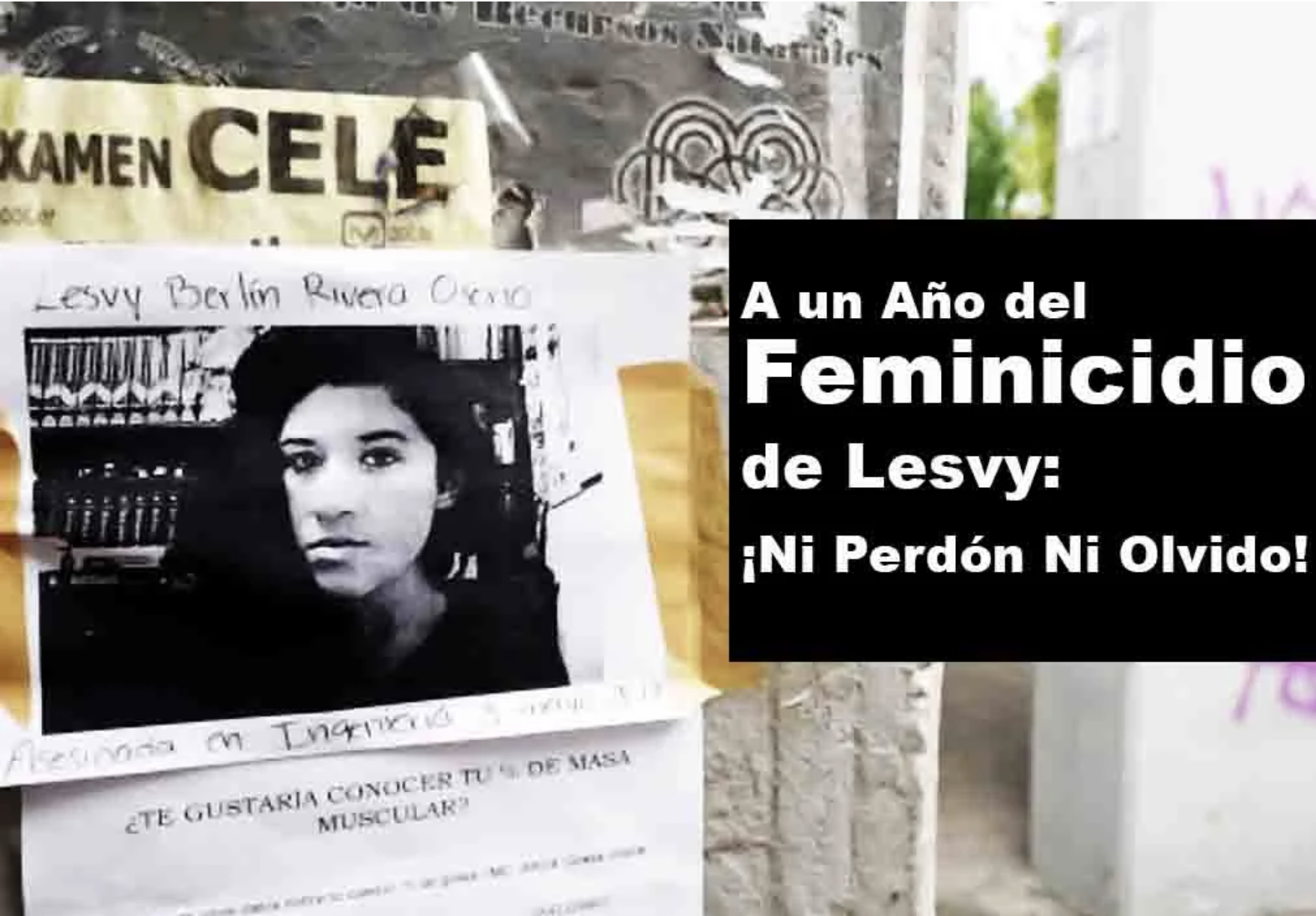 A un año del feminicidio de Lesvy: ¡Ni perdón ni olvido!